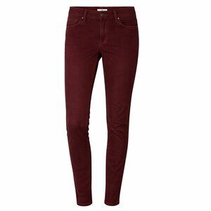 NWT SAM EDELMAN The Stiletto High Rise Skinny Ankle Burgandy Pants Size 2/26